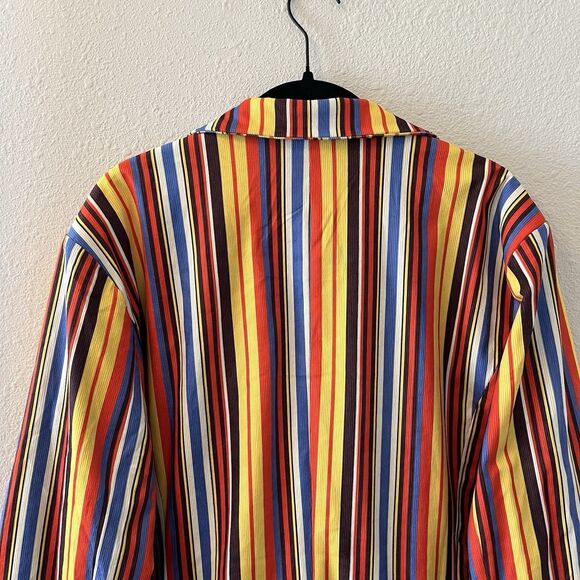 The Hippie Shake Velvet Jacket Size 22 UK (fits 18 US) Striped Boho Funky Chic - Picture 4 of 9